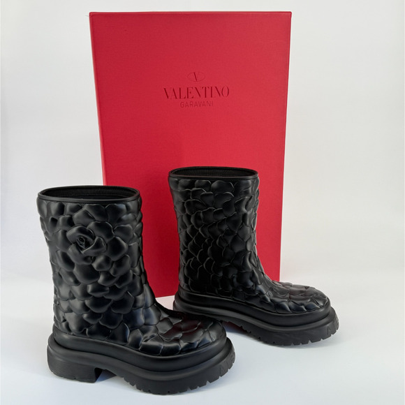 Valentino Shoes - Valentino Garavani Rain Boots Floral Flower Platform Italy Chunky EU 39 US 8.5